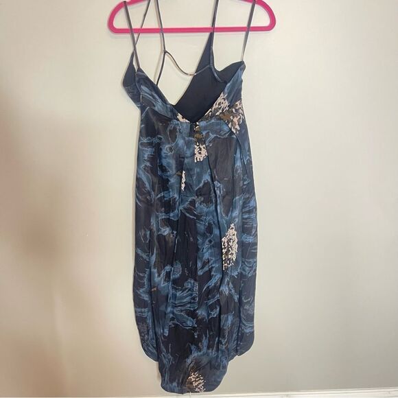 Free People Black/ Navy Tulip hem dress - Picture 6 of 8